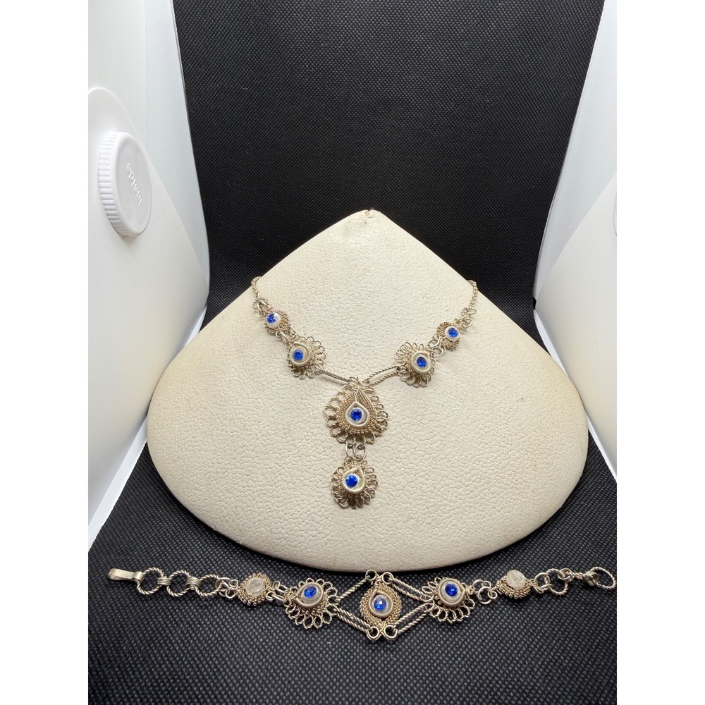 Antique Silesia Iron
Wirework Glass
Cannetille Set
Necklace Bracelet